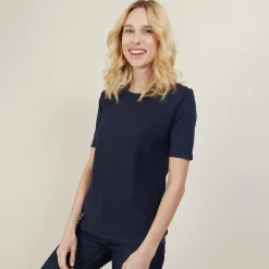 Maison Montagut Top Femme En Laine Et Soie - Alex><noscript><img width=