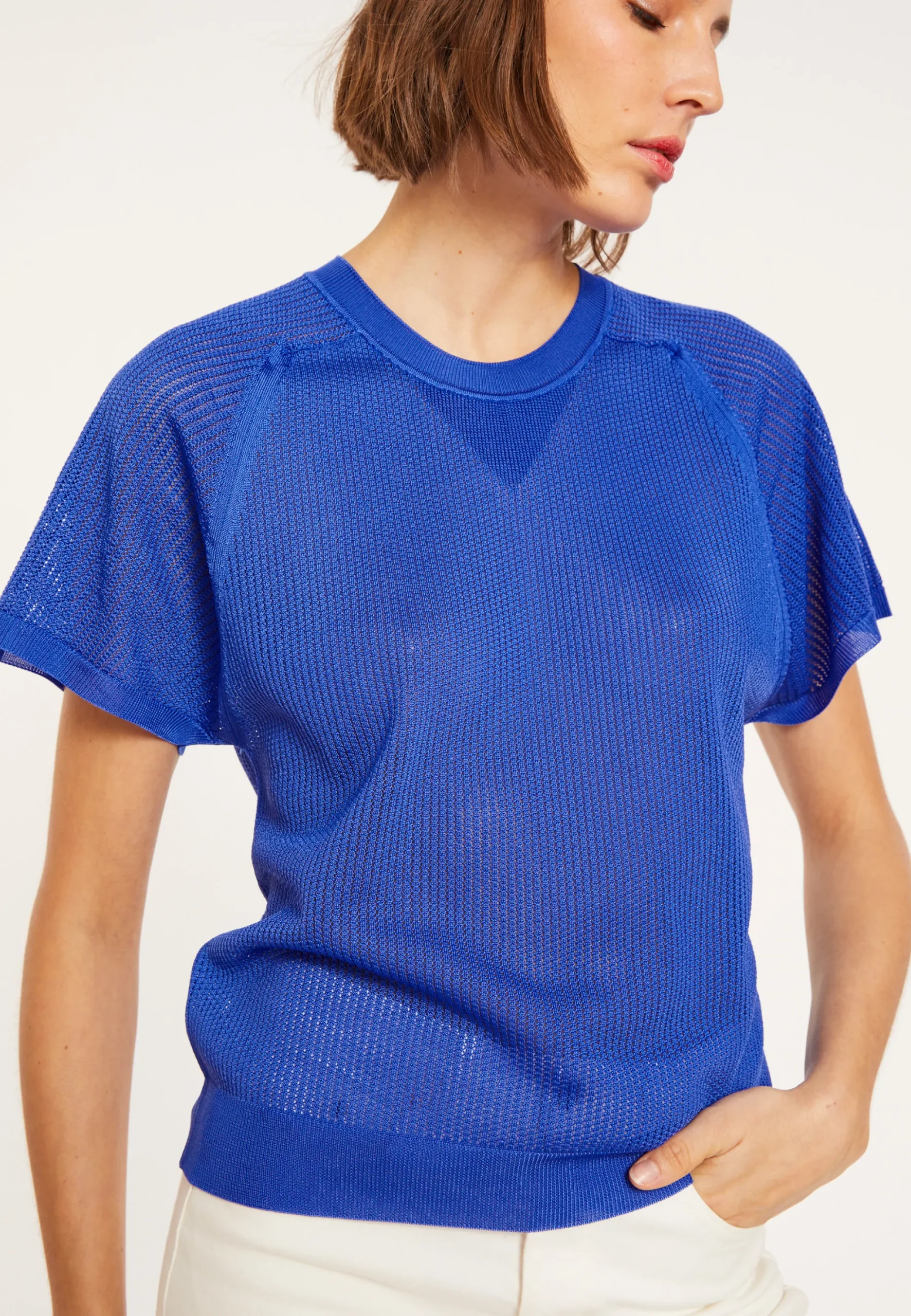 Maison Montagut T-Shirt A Cotes En Fil Lumiere - Malory>Femme T-Shirts