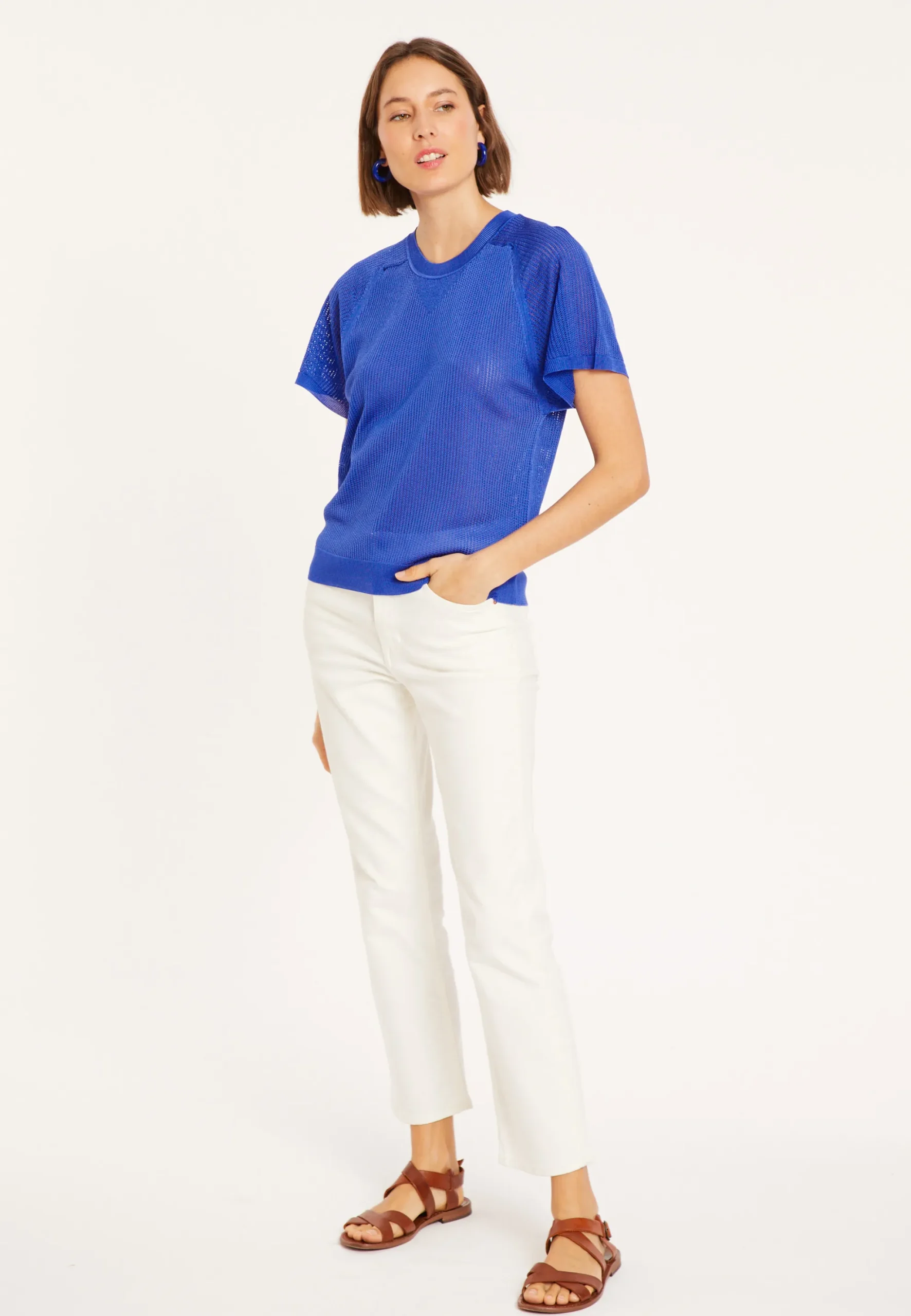 Maison Montagut T-Shirt A Cotes En Fil Lumiere - Malory>Femme T-Shirts