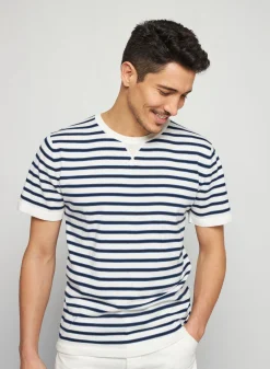 Maison Montagut T-Shirt A Rayures En Coton Bio - Rime><noscript><img width=