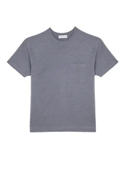 Maison Montagut T-Shirt Ample Avec Poche En Laine Merinos - Florentin><noscript><img width=