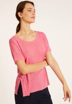 Maison Montagut T-Shirt Ample Col Rond En Lin Flamme - Pavot><noscript><img width=