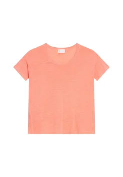 Maison Montagut T-Shirt Ample Col Rond En Lin Flamme - Pavot><noscript><img width=