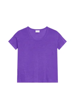 Maison Montagut T-Shirt Ample Col Rond En Lin Flamme - Pavot><noscript><img width=