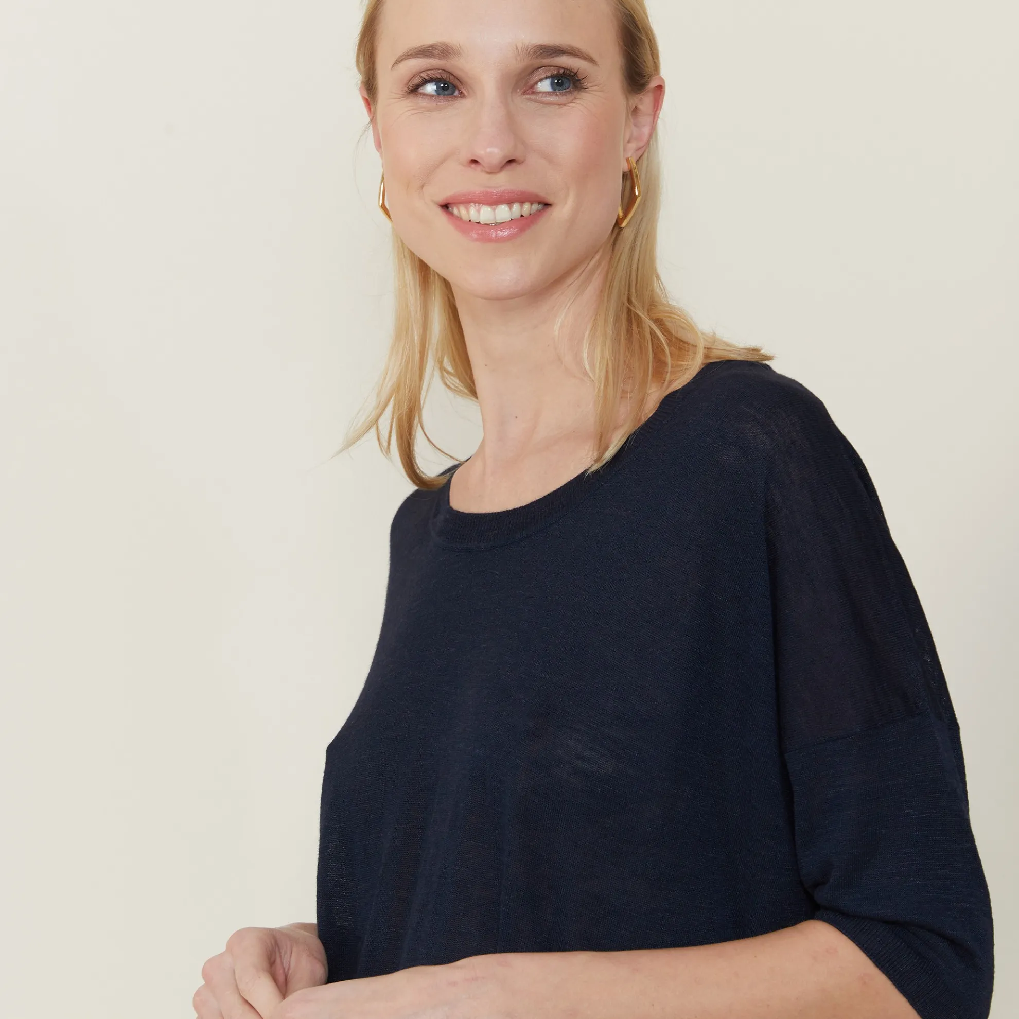 Maison Montagut T-Shirt Ample Col Rond En Lin Flamme - Mairena>Femme T-Shirts