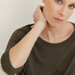 Maison Montagut T-Shirt Ample Col Rond En Lin Flamme - Mairena><noscript><img width=