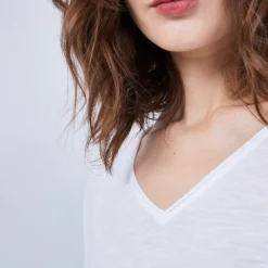 Maison Montagut T-Shirt Ample Col V - Malou><noscript><img width=