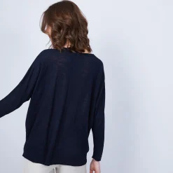 Maison Montagut T-Shirt Ample Col V - Malou><noscript><img width=