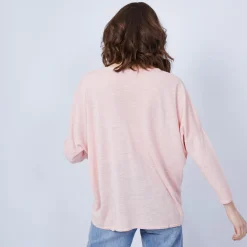 Maison Montagut T-Shirt Ample Col V - Malou><noscript><img width=