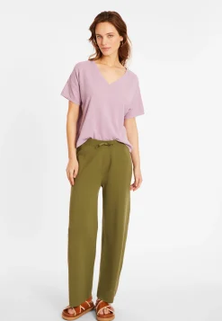 Maison Montagut T-Shirt Ample Col V En Coton Brosse - Maden><noscript><img width=