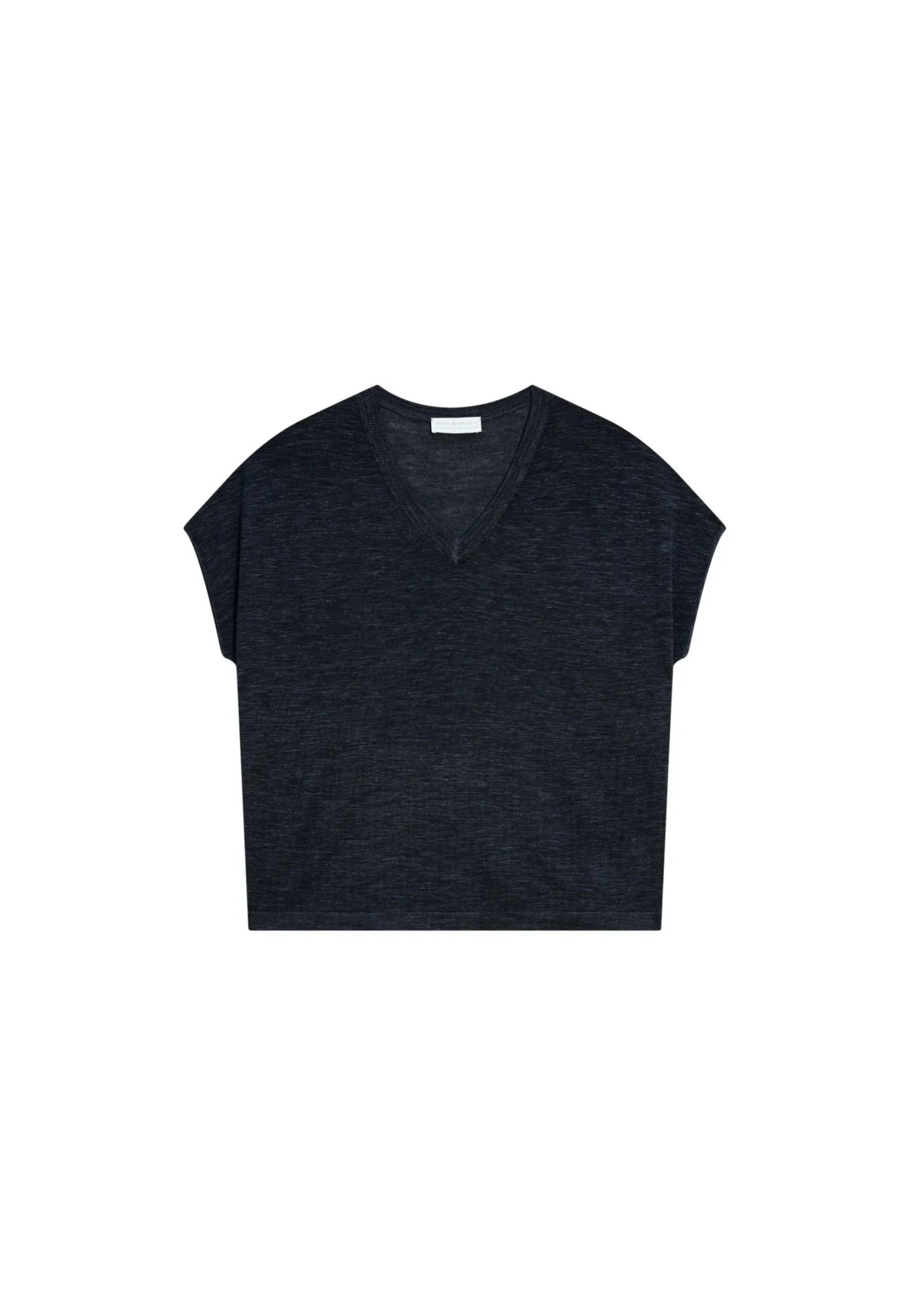 Maison Montagut T-Shirt Ample Col V En Lin Flamme - Marra>Femme T-Shirts