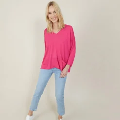 Maison Montagut T-Shirt Ample En Lin Flamme - Balou><noscript><img width=