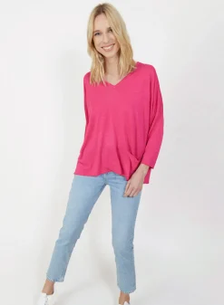 Maison Montagut T-Shirt Ample En Lin Flamme - Balou><noscript><img width=