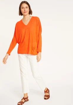 Maison Montagut T-Shirt Ample En Lin Flamme - Balou><noscript><img width=