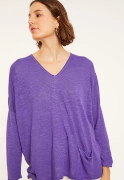 Maison Montagut T-Shirt Ample En Lin Flamme - Balou><noscript><img width=