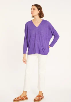 Maison Montagut T-Shirt Ample En Lin Flamme - Balou><noscript><img width=