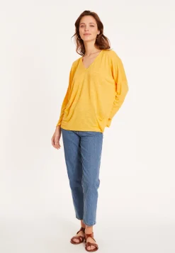 Maison Montagut T-Shirt Ample En Lin Flamme - Balou><noscript><img width=