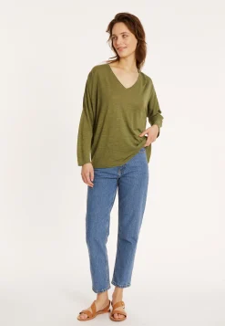 Maison Montagut T-Shirt Ample En Lin Flamme - Balou><noscript><img width=