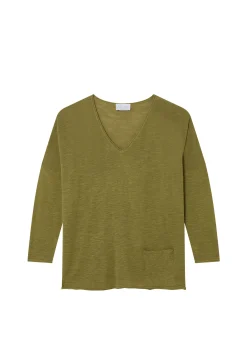 Maison Montagut T-Shirt Ample En Lin Flamme - Balou><noscript><img width=