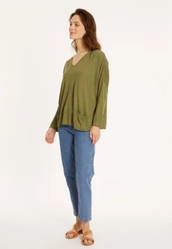 Maison Montagut T-Shirt Ample En Lin Flamme - Balou><noscript><img width=