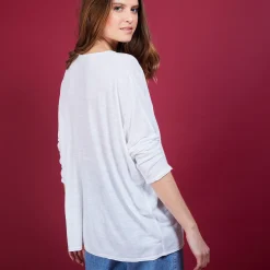 Maison Montagut T-Shirt Ample En Lin Flamme - Balou><noscript><img width=