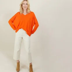 Maison Montagut T-Shirt Ample En Lin Flamme - Balou><noscript><img width=