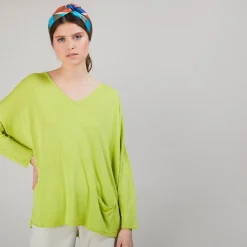 Maison Montagut T-Shirt Ample En Lin Flamme - Balou><noscript><img width=