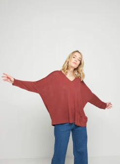 Maison Montagut T-Shirt Ample En Lin Flamme - Balou><noscript><img width=