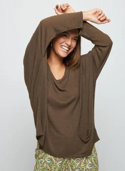 Maison Montagut T-Shirt Ample En Lin Flamme - Balou><noscript><img width=