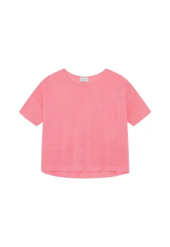 Maison Montagut T-Shirt Ample Manches Coudes En Lin Flamme - Taslim>Femme T-Shirts