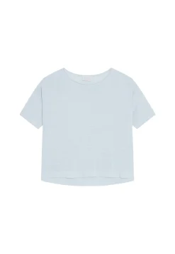 Maison Montagut T-Shirt Ample Manches Coudes En Lin Flamme - Taslim><noscript><img width=