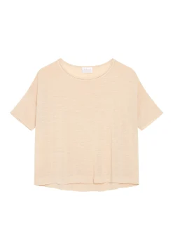 Maison Montagut T-Shirt Ample Manches Coudes En Lin Flamme - Taslim><noscript><img width=