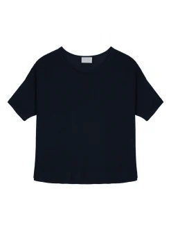 Maison Montagut T-Shirt Ample Manches Coudes En Lin Flamme - Taslim><noscript><img width=