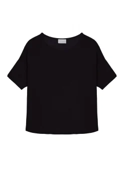 Maison Montagut T-Shirt Ample Manches Coudes En Lin Flamme - Taslim><noscript><img width=