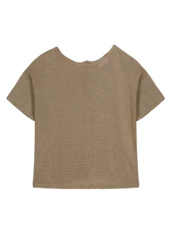 Maison Montagut T-Shirt Boutonne A L'Arriere En Lin - Tilla><noscript><img width=