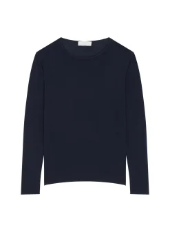 Maison Montagut T-Shirt Boutonne En Bambou Cachemire Col Rond En Maille Fine - Aelia><noscript><img width=