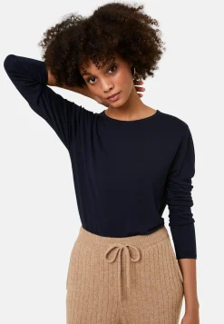 Maison Montagut T-Shirt Boutonne En Bambou Cachemire Col Rond En Maille Fine - Aelia><noscript><img width=