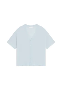 Maison Montagut T-Shirt Boutonne En Lin Flamme - Maddie><noscript><img width=