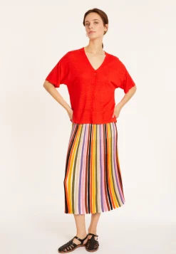 Maison Montagut T-Shirt Boutonne En Lin Flamme - Maddie><noscript><img width=