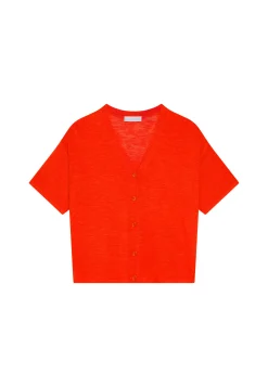 Maison Montagut T-Shirt Boutonne En Lin Flamme - Maddie><noscript><img width=