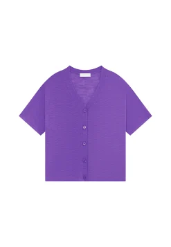 Maison Montagut T-Shirt Boutonne En Lin Flamme - Maddie><noscript><img width=