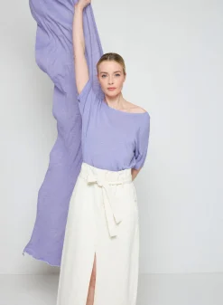 Maison Montagut T-Shirt Boutonne En Lin Flamme - Tally><noscript><img width=