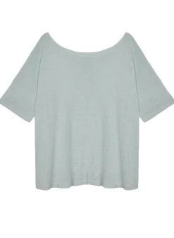 Maison Montagut T-Shirt Boutonne En Lin Flamme - Tally><noscript><img width=