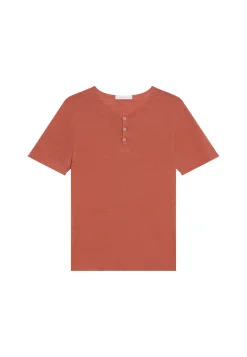 Maison Montagut T-Shirt Col Boutonne En Lin - Leonce>Homme T-Shirts