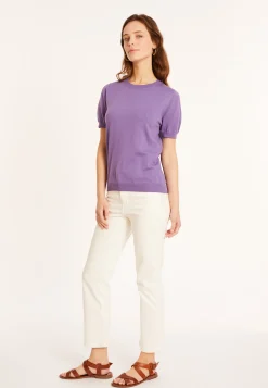 Maison Montagut T-Shirt Col Rond En Coton Bio - Moon><noscript><img width=