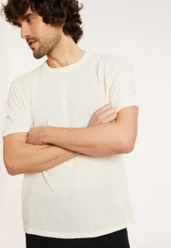 Maison Montagut T-Shirt Col Rond En Coton Brosse - Don><noscript><img width=