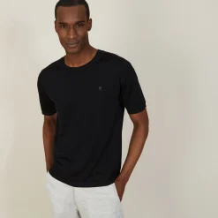 Maison Montagut T-Shirt Col Rond En Fil Lumiere - Bocca><noscript><img width=