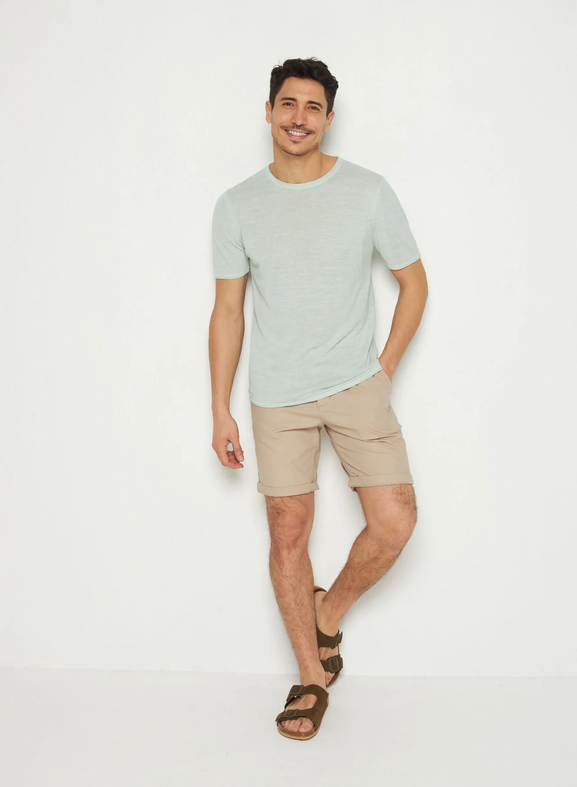 Maison Montagut T-Shirt Col Rond En Lin Flamme - Renaud>Homme T-Shirts