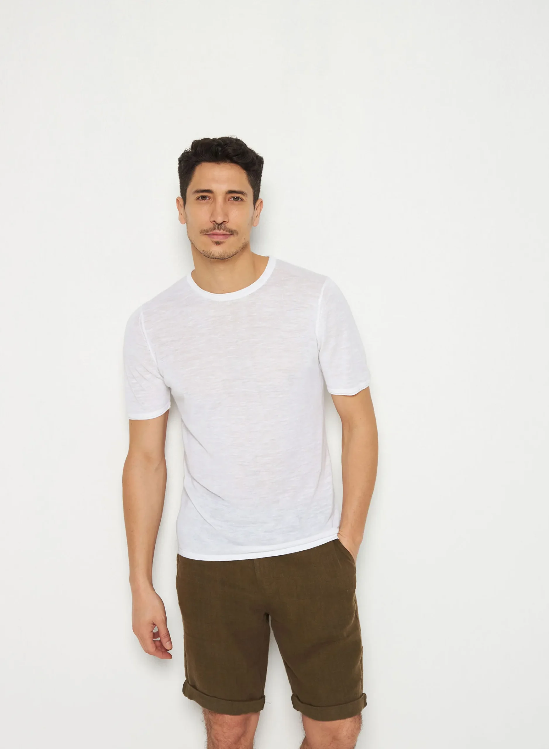Maison Montagut T-Shirt Col Rond En Lin Flamme - Renaud>Homme T-Shirts