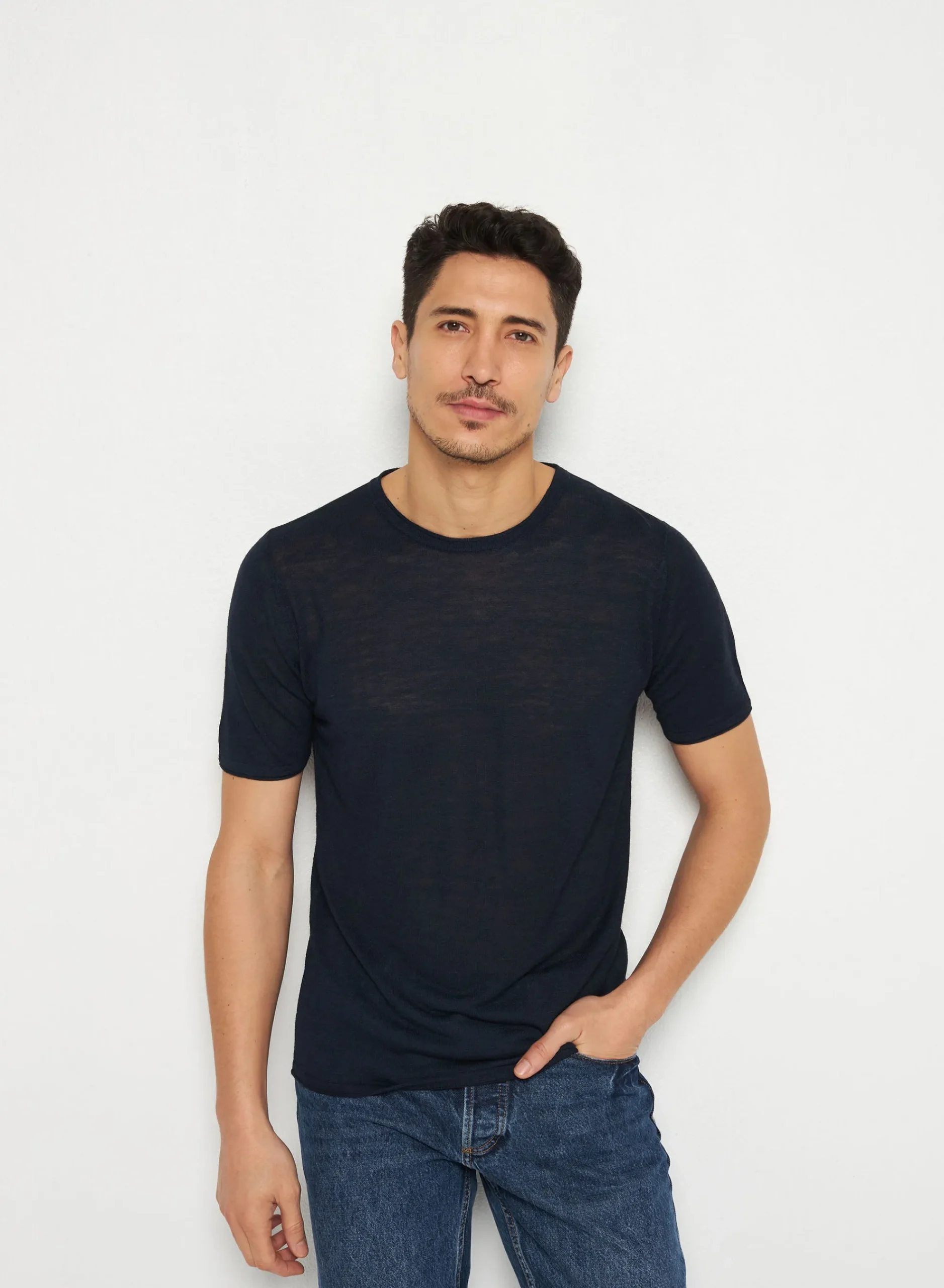 Maison Montagut T-Shirt Col Rond En Lin Flamme - Renaud>Homme T-Shirts